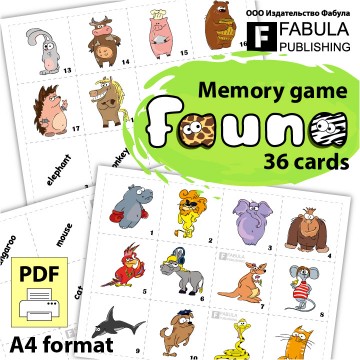 Fauna Memory game PDF