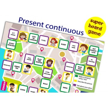 Present continuous board game pdf