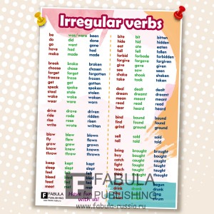 Плакат "Неправильные глаголы" PDF